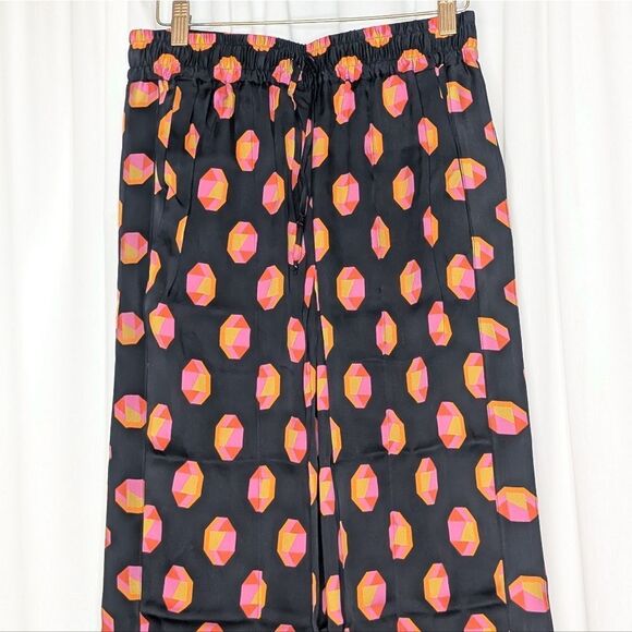 Tucker NYC Camilla Pant Citrus Geo in Stretch Georgette Silk Printed - Picture 2 of 9